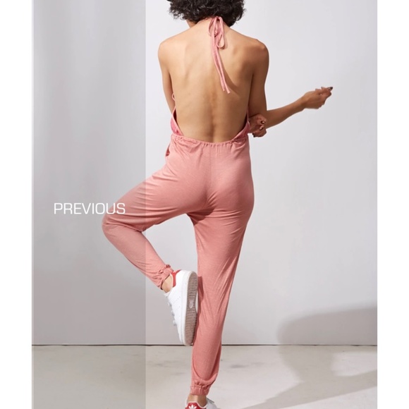 NWOT ZhenNymph Foxberry Backless Halter Jumpsuit, XS - Picture 2 of 5